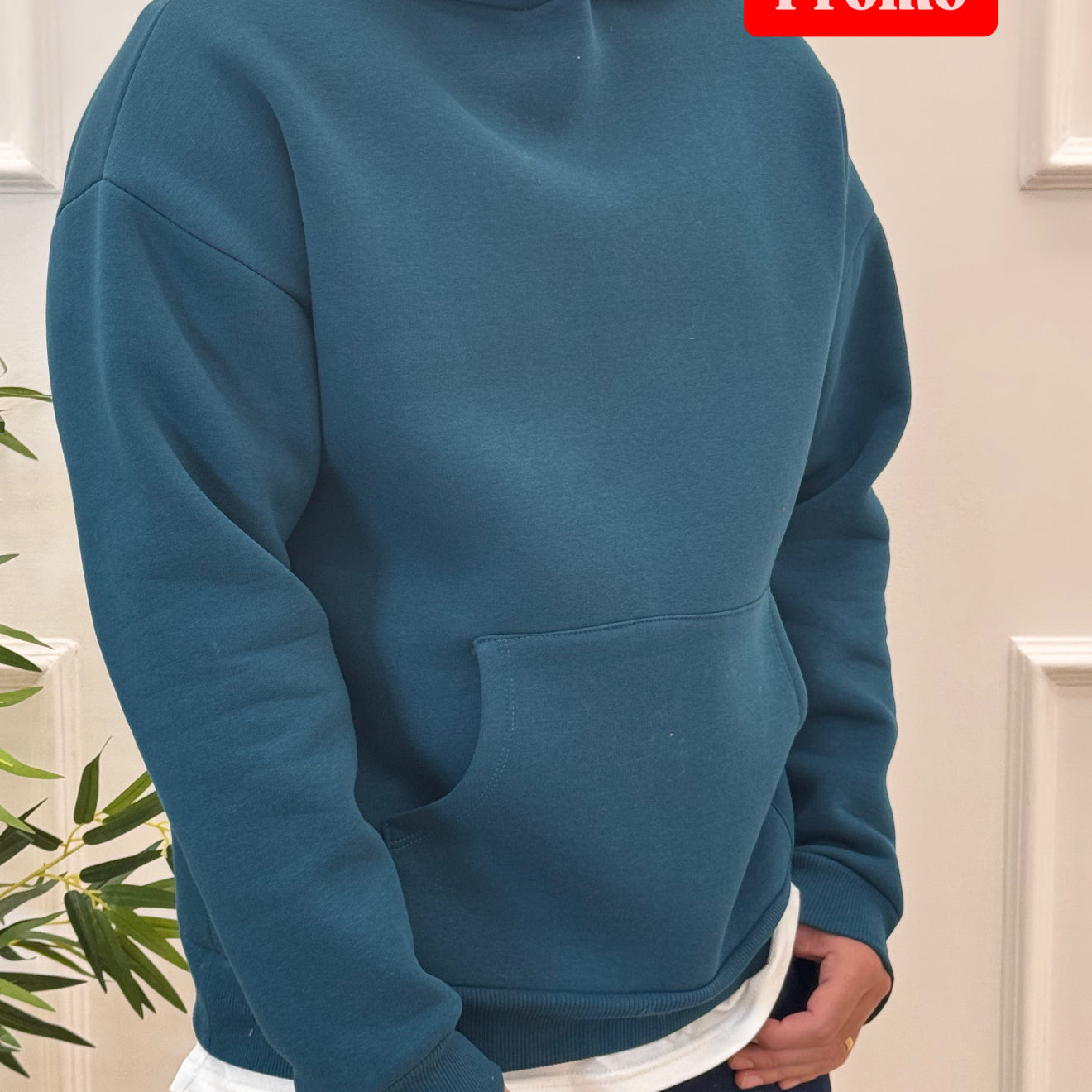 Hoodie Boxy Felpata