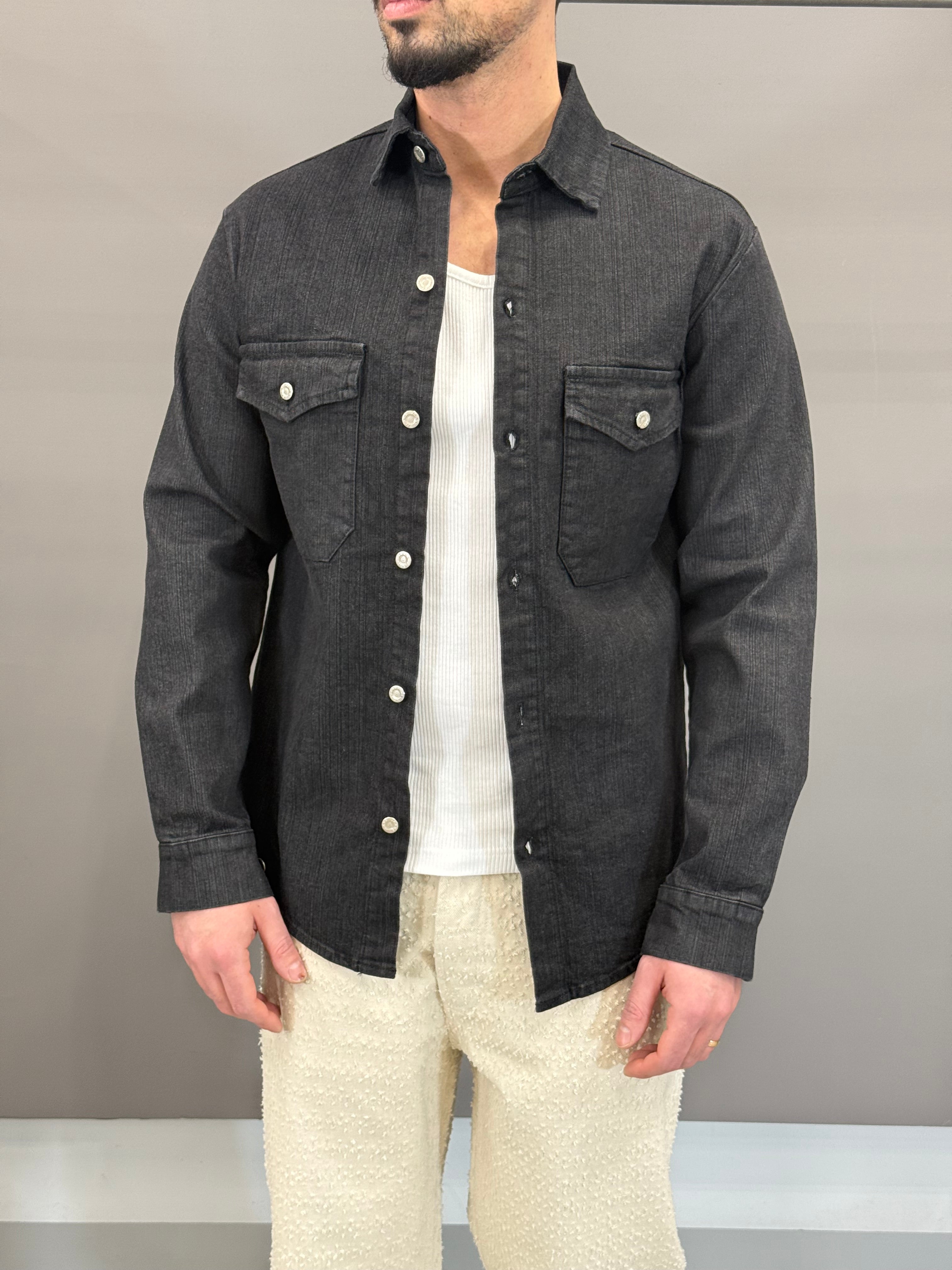 Camicia Denim Black